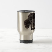 黒いプードルのポートレート トラベルマグ (中央)