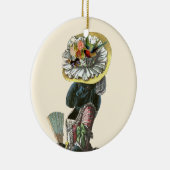 黒いプードルマリーアントワネットクリスマス装飾品 セラミックオーナメント (右)