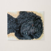 黒いプードル ジグソーパズル (横)