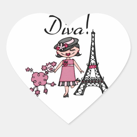 黒いヘアディバ ハートシール (正面)