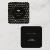 黒いヘキソンビーのロゴ スクエア名刺 (正面/裏面)