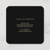黒いヘキソンビーのロゴ スクエア名刺 (裏面)