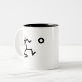 黒いヘッドパント ツートーンマグカップ (正面左)