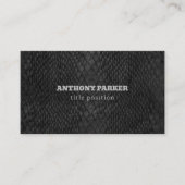 黒いヘビの皮の名刺 名刺 (正面)