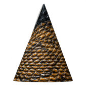 黒いヘビの肌のテクスチャをクローズアップ パーティーハット (左)