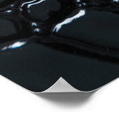 黒いヘビの肌のテクスチャをクローズアップ ポスター (角)