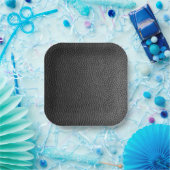 黒いヘビ革 ペーパープレート (パーティー)