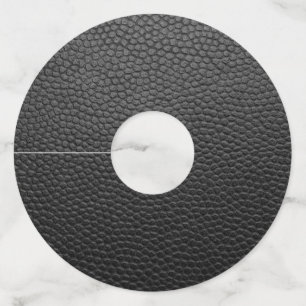 黒いヘビ革 ワイングラスタグ