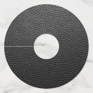 黒いヘビ革 ワイングラスタグ