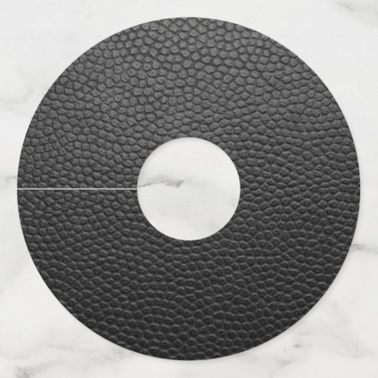 黒いヘビ革 ワイングラスタグ (正面)