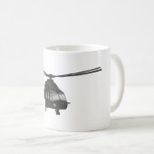 黒いヘリコプターのマグ コーヒーマグカップ (正面右)