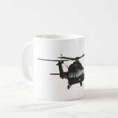 黒いヘリコプターのマグ コーヒーマグカップ (正面左)