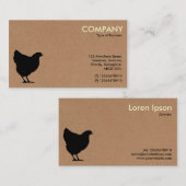 黒いヘン記号-ボール紙 名刺 (正面/裏面)