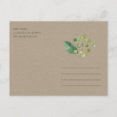 黒いベリーの葉の緑の日を保存 案内ポストカード (裏面)