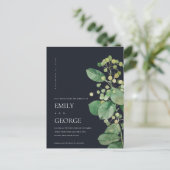 黒いベリーの葉の緑の日を保存 案内ポストカード (スタンド正面)