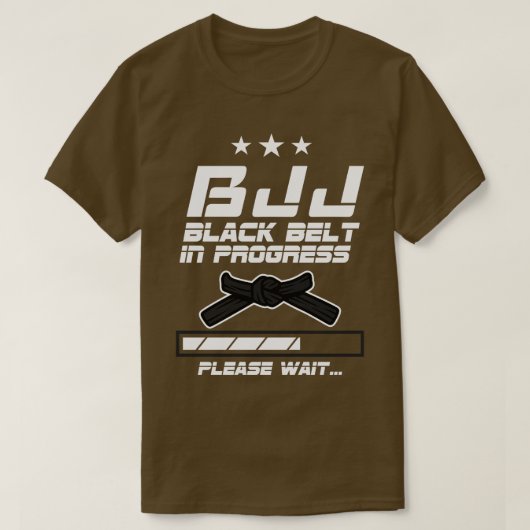 黒いベルトが進行中 Tシャツ (デザイン正面)