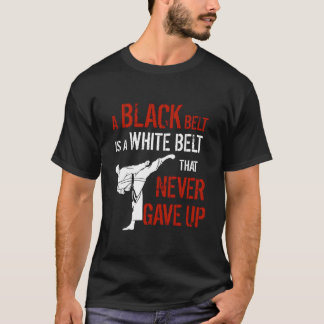 黒いベルトはKaを巻き上げない白与えいベルト Tシャツ