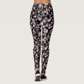 黒いベルフにピンクと白の真珠の散乱 レギンス (裏面)