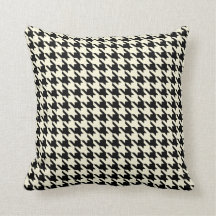 黒いベージュCream Pied De Poule Houndstooth