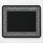 黒いペイズリーのバンダナのマウスパッド マウスパッド (正面)