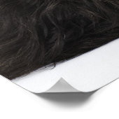 黒いペキン犬が横たわっていた ポスター (角)