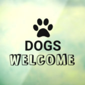 黒いペットの足跡 犬歓迎 ウィンドウサイン (シート3)