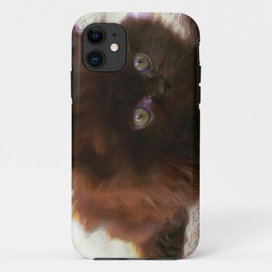 黒いペルシャの子ネコ Case-Mate iPhoneケース (裏面)