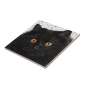 黒いペルシャ猫の顔 タイル (側面)