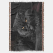 黒いペルシャ猫 スローブランケット (正面縦)