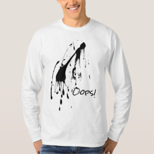 黒いペンキのしぶき「おっと！」Tシャツ Tシャツ