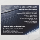 黒いペンキの線、ペンキ屋さん & 飾り付け業者 チラシ (正面)