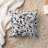 黒いペンキの(ばちゃばちゃ)跳ねるの枕 クッション (ブランケット)