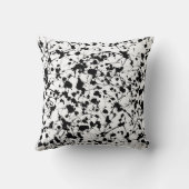 黒いペンキの(ばちゃばちゃ)跳ねるの枕 クッション (裏面)