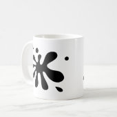 黒いペンキSplat コーヒーマグカップ (正面左)