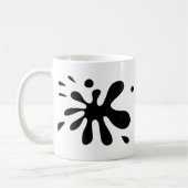黒いペンキSplat コーヒーマグカップ (左)