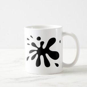 黒いペンキSplat コーヒーマグカップ