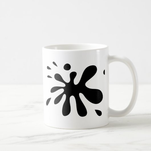 黒いペンキSplat コーヒーマグカップ (右)