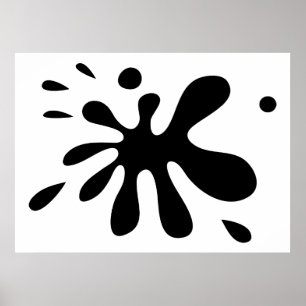 黒いペンキSplat ポスター