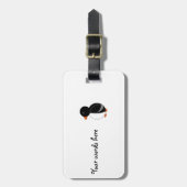 黒いペンギン ラゲッジタグ (正面縦)