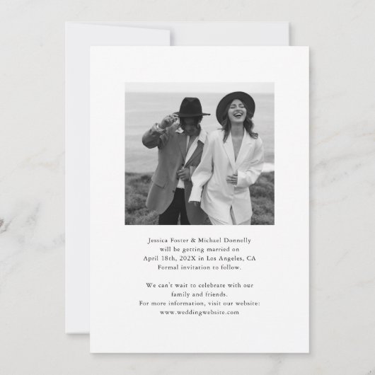 黒いボウフォト セーブザデート (裏面)