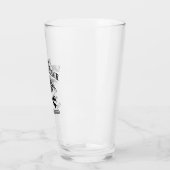 黒いボブのソーサー修理ロゴ付きガラス製タンブラー タンブラーグラス (左)