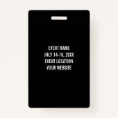 黒いボランモダンティア名イベント情報 バッジ (裏面)