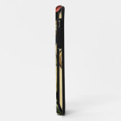 黒いボーダーとの装飾用の花柄 Case-Mate iPhoneケース (裏面/左)
