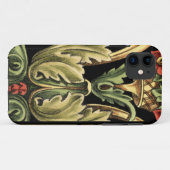 黒いボーダーとの装飾用の花柄 Case-Mate iPhoneケース (裏面(横))