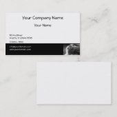 黒いボーダーの灰色のペルシャ 名刺 (正面/裏面)