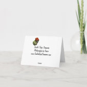 黒いボーダーコリーの顔犬のサンキューカード サンキューカード (裏面)