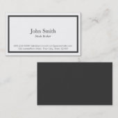 黒いボーダーストックブローカーの名刺 名刺 (正面/裏面)
