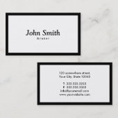 黒いボーダー不動産ブローカーの名刺 名刺 (正面/裏面)