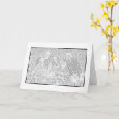 黒いボーダー(写真フレーム)との白 カード (黄色い花)