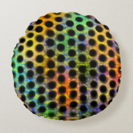 黒いボールと傷を持つカラーハンドバッグ ラウンドクッション